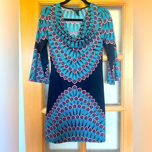 INC Macy’s Elegant Multicolor Patterned Dress
Knee length 3/4 sleeve